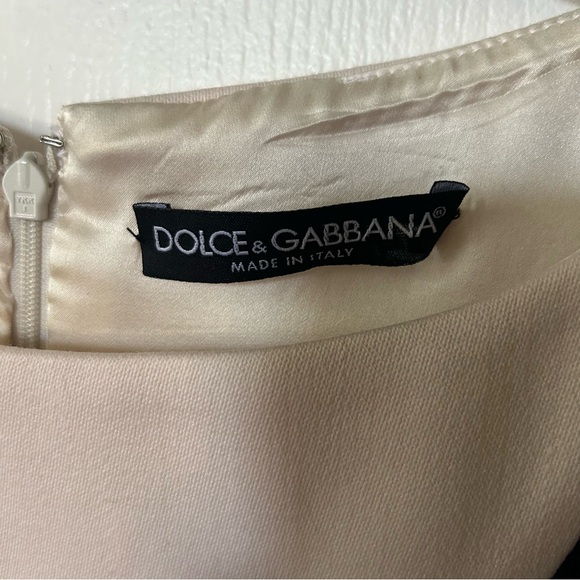 Dolce & Gabbana Sleeveless Dress Black Cream Size 40 Extra Small, - Picture 4 of 11